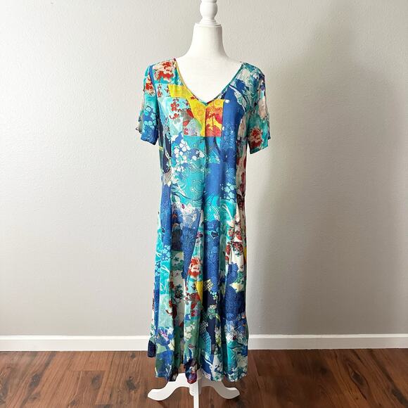 Orientique Naturally Australian Vintage Patchwork Maxi Dress Women's Size XS - Picture 1 of 11